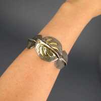 Rare brutalist vintage design bracelet in silver gold Perli Germany