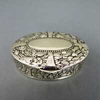 Wonderful Art Nouveau silver and gold pill box with rich...