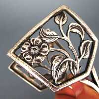 Beautiful antique Art Nouveau cake tongues in silver floral open worked design