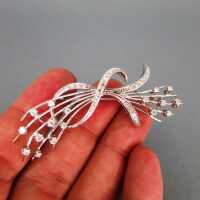 High quality brooch white gold and diamonds vintage fine jewelry for woman