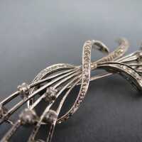 High quality brooch white gold and diamonds vintage fine jewelry for woman