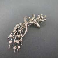 High quality brooch white gold and diamonds vintage fine...