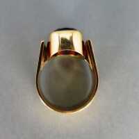 Prächtiger Gold Ring mit einem großen Amethyst Modernismus Design 