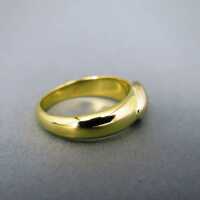 Schöner Damen Ring in Gelb-  und Rotgold mit einem Solitär Brillant 