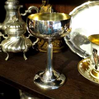 Beautiful champagne coupe in silver and gold made by Wilkens