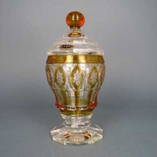 Antikes Glas - Annodazumal Antikschmuck: Gebeizter Glaspokal um 1920 kaufen