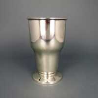Antique Art Deco silver and gold footed beaker for water or wine