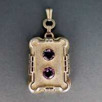 Unique late Art Deco silver and amethyste huge pendant Germany 1930