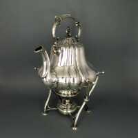 Wonderful Art Nouveau massive silver tilting tea pot...