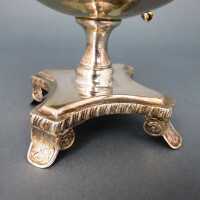 Antique georgian 1833 silver and gold caviar bowl Hans Josef Piil Copenhagen