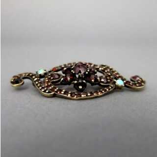 Beautiful garnet brooch with opals