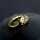 Bezaubernder Damen Gold Ring mit einem weissen ovalförmigen Topas 