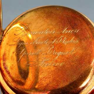 Taschenuhr Gold Remontoir Ancre Ligne Droite 15 Rubis Spiral Brequet No 295306