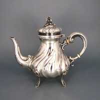Gorgeous victorian Dresdner Barock mocha pot in silver...
