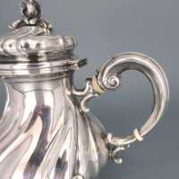 Gorgeous victorian Dresdner Barock mocha pot in silver from Denmark 