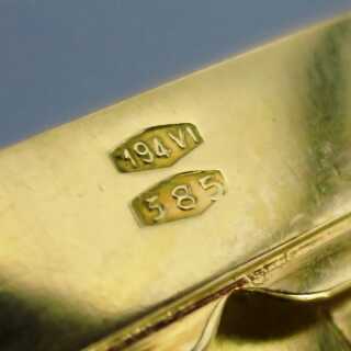 Prächtiges breites Glieder Backstein Armband in Gold Italien 1960er Jahre