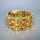 Prächtiges breites Glieder Backstein Armband in Gold Italien 1960er Jahre