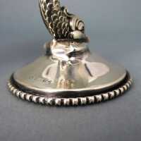 Antique Art Nouveu silver goblets with dolphins Gebr. Deyhle Schwäbisch Gmünd