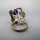 Modernist brutalist massive silver figure ring with amethyst