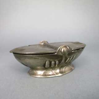 Antique Art Nouveau pewter salt  spice bowl Kayserzinn Hugo Leven 1900