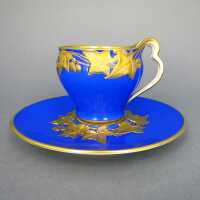 Antique Art Nouveau KPM Berlin porcelain cup with saucer...