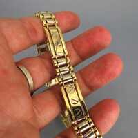 Elegant and timeless mens 18 k gold link bracelet 