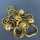 Long gold box chain necklace with spheres Carl Maurer Sohn Idar-Oberstein