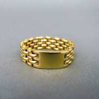 Interessanter Backstein Netzband Gold Ring für Damen und...