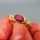 Antique gold ladys ring with big ruby and diamonds