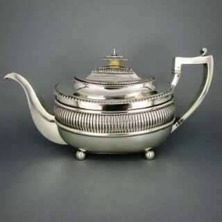 Antike Empire Teekanne in Silber Willliam Bateman London England 1813