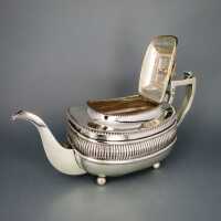 Antike Empire Teekanne in Silber Willliam Bateman London England 1813