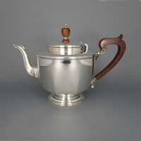 Antique Art Deco sterling silver tea pot W. Greenwood &...