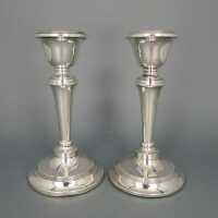 Edwardian pair of silver candlesticks Blanckensee &...