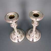 Edwardian pair of silver candlesticks Blanckensee &...