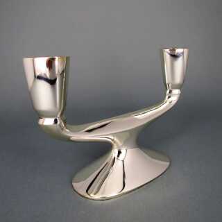 Eleganter Art Deco 2-Arm Leuchter in Silber Gebrüder Deyhle Schwäbisch Gmünd