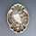 Antikes Jugendstil Silber Tablett mit Iris Blütendekor Thomas Bishton Birmingham
