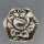 Antique silver pill box with roses and fruits relief from Portugal 