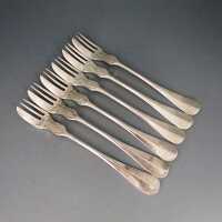 Antique Art Nouveau set of 6 fish forks silver plated...