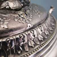 Antique bonbonniére silver plated metal and glass renaissance revival WMF 1880