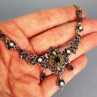 Collier in silver and gold with pearls and tourmaline Bartel & Sohn Germany