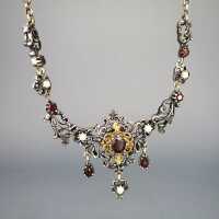 Collier in silver and gold with pearls and tourmaline Bartel & Sohn Germany