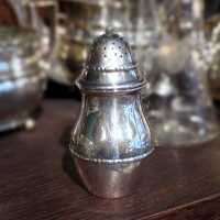 Antique Art Deco salt shaker in silver by Christian F. Heise Denmark