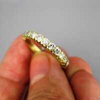 Schöner Damen Memory Memoire Ring in 585/-Gold mit 11 Brillanten