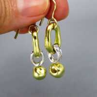 Exclusive 18 k gold earrings with diamonds by Rabollini Pomellato Milano Italy