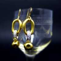 Exklusive massive 750/-Gold Ohrringe mit Brillanten aus Italien Pomellato Design