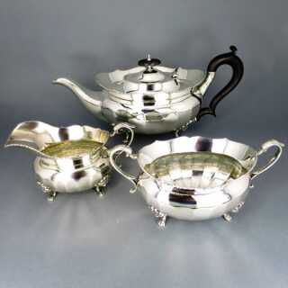 Late Art Deco silver tea set