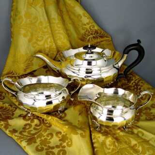 Late Art Deco silver tea set