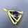 Großer Modernist Anhänger in 585/- Gold mit Amethyst Friedrich Speidel Pforzheim
