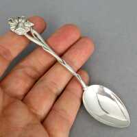 Set of 8 antique Jugendstil silver mocha spoons Christoph...