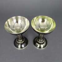 Rare Art Deco set of 2 liqueur bowls in silver by M.T,...